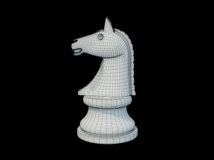 Malachite chess knight 3D 模型