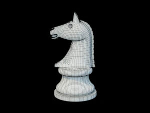 Malachite chess knight 3D Model