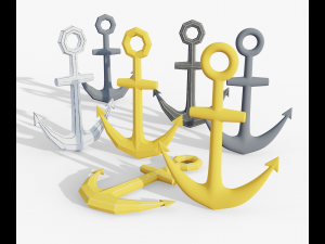 Cartoon ship anchor 3D Model