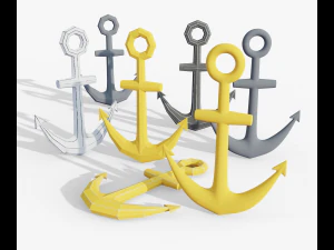 Cartoon ship anchor 3D Model