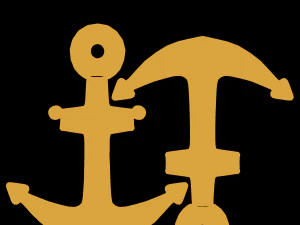 Cartoon ship anchor 3D Model