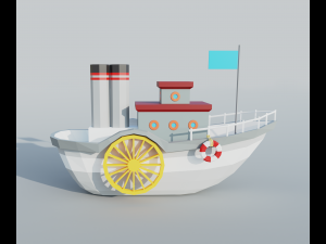 Steamboat 3D Model