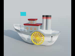 Steamboat 3D Model