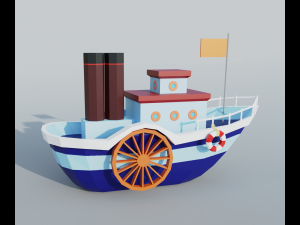 Steamboat 3D Model