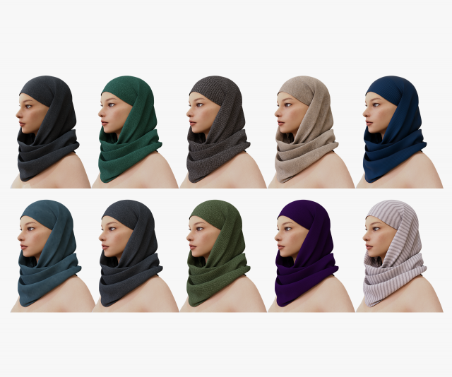 Shawl Model 3D .c4d .max .obj .3ds .fbx .stl .blend