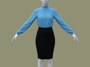 Woman Business suit 3D 모델