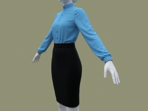 Woman Business suit 3D Модель