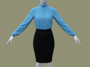 Woman Business suit 3D Модель