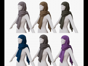 Medieval and winter long shawl 3Dモデル