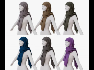 Selendang panjang abad pertengahan dan musim dingin Model 3D