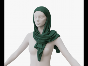 Medieval and winter shawl Modello 3D