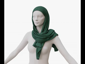 Medieval and winter shawl 3D Model