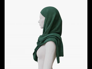 Medieval and winter shawl 3D Model