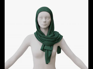 Medieval and winter shawl 3D Model