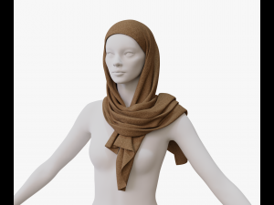Medieval and winter shawl Modello 3D