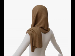 Medieval and winter shawl 3D Model