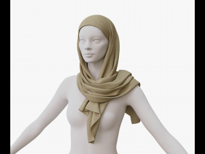 Medieval and winter shawl Modello 3D