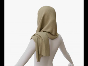 Medieval and winter shawl 3D Model