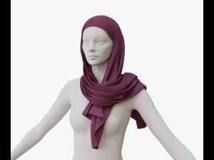 Medieval and winter shawl 3D Model
