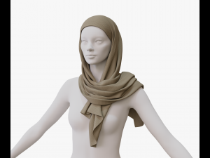 Medieval and winter shawl Modello 3D
