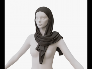 Medieval and winter shawl Modello 3D