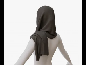 Medieval and winter shawl 3D Model
