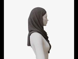 Medieval and winter shawl 3D Model
