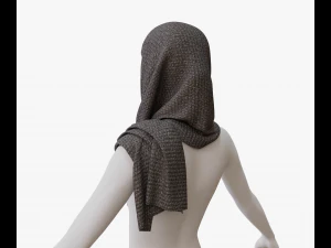 Medieval and winter shawl 3D Model
