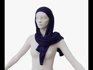 Medieval and winter shawl 3D Model