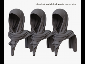 Medieval and winter shawl Modello 3D