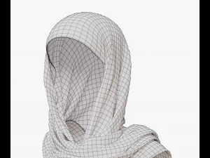 Medieval and winter shawl 3D Model