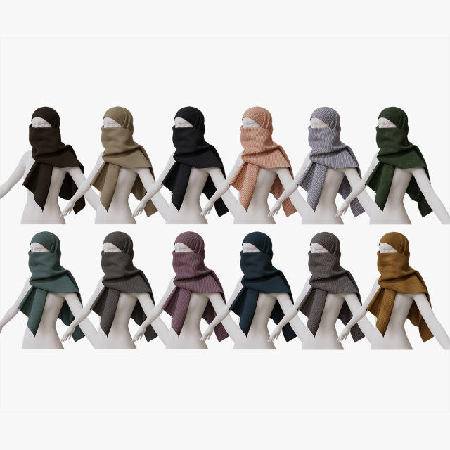 Face hiding scarf 3D 模型 .c4d .max .obj .3ds .fbx .stl .blend 