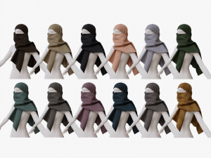 Face hiding scarf 3D Model