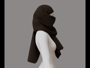 Face hiding scarf 3D 模型
