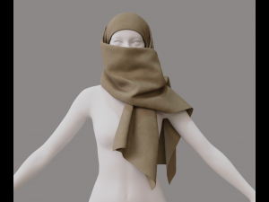 Face hiding scarf 3D 模型