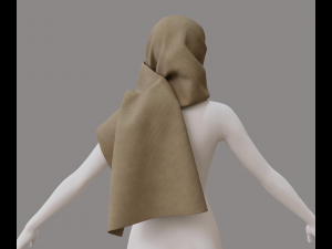 Face hiding scarf 3D 模型
