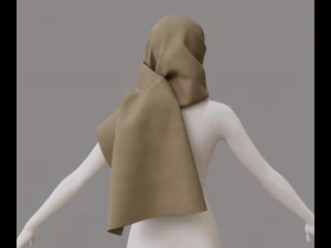 顔隠しスカーフ 3Dモデル