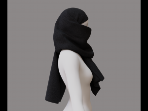 Face hiding scarf 3D 模型