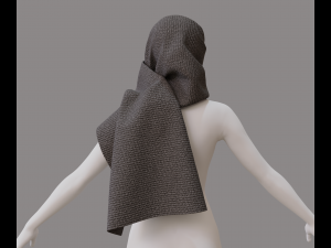 Face hiding scarf 3D 模型