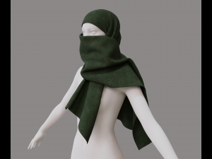 Face hiding scarf 3D 模型