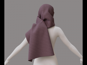 Face hiding scarf 3D 模型