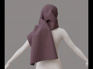 顔隠しスカーフ 3Dモデル