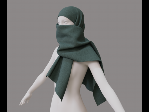 Face hiding scarf 3D 模型
