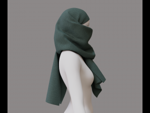 Face hiding scarf 3D 模型