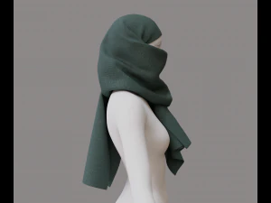 顔隠しスカーフ 3Dモデル