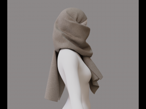 Face hiding scarf 3D 模型