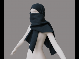 Face hiding scarf 3D 模型