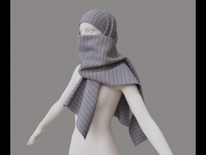 Face hiding scarf 3D 模型