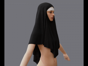 Nuns veil wimple 3D-Modell