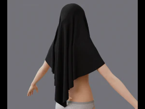 Nuns veil wimple 3D Model